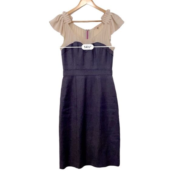 Rebecca Taylor Sweetheart Neck Silk Top Blue Midi Dress 4 - Picture 9 of 11